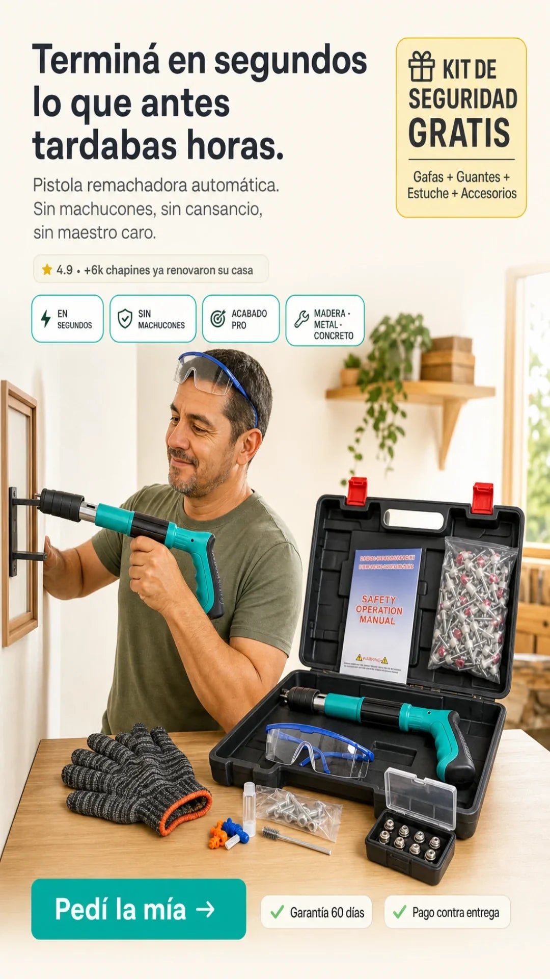 PowerFix Pro pistola remachadora automática
